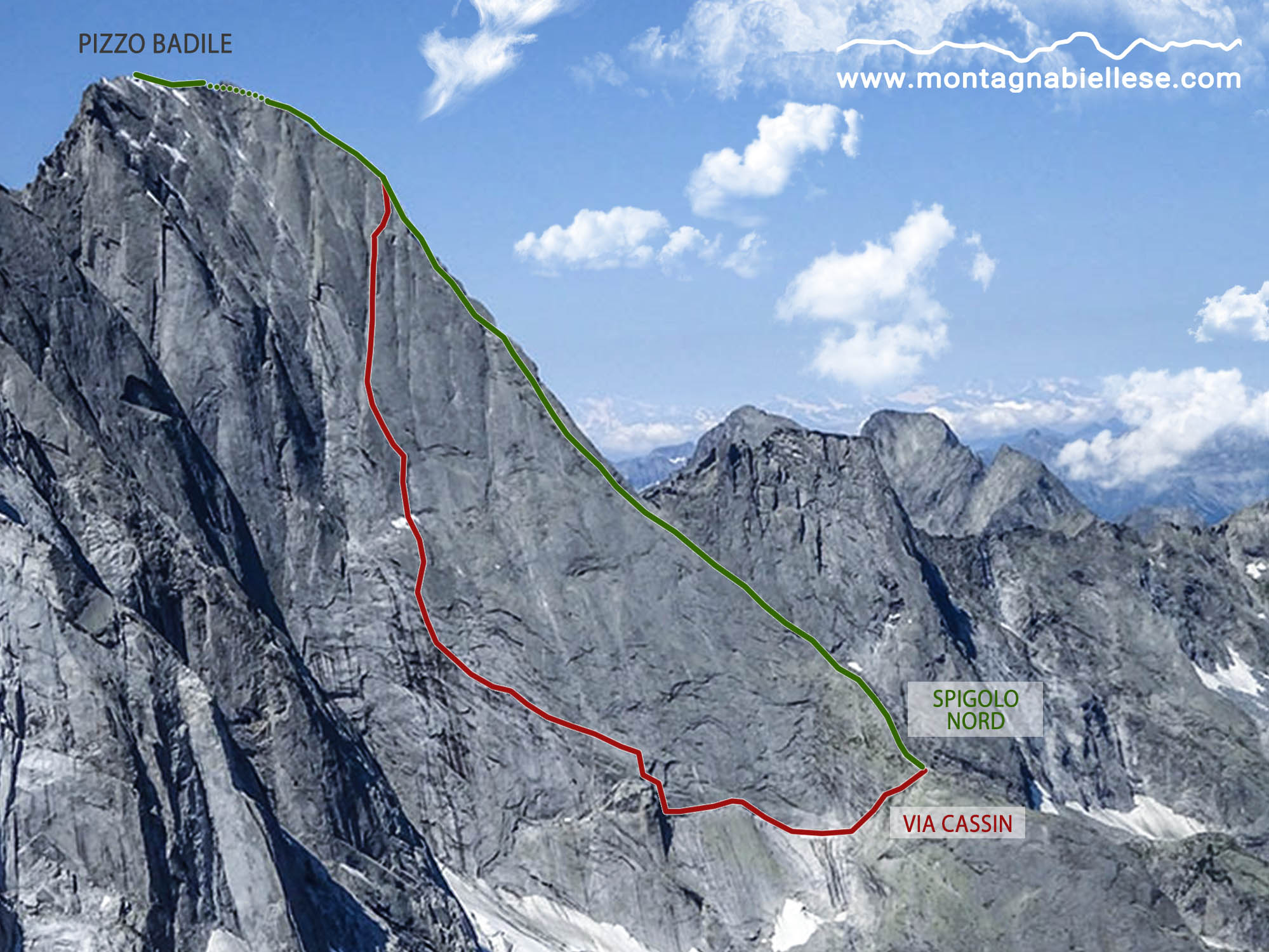 Pizzo Badile - Parete Nord Est - Via Cassin - vielunghe.com